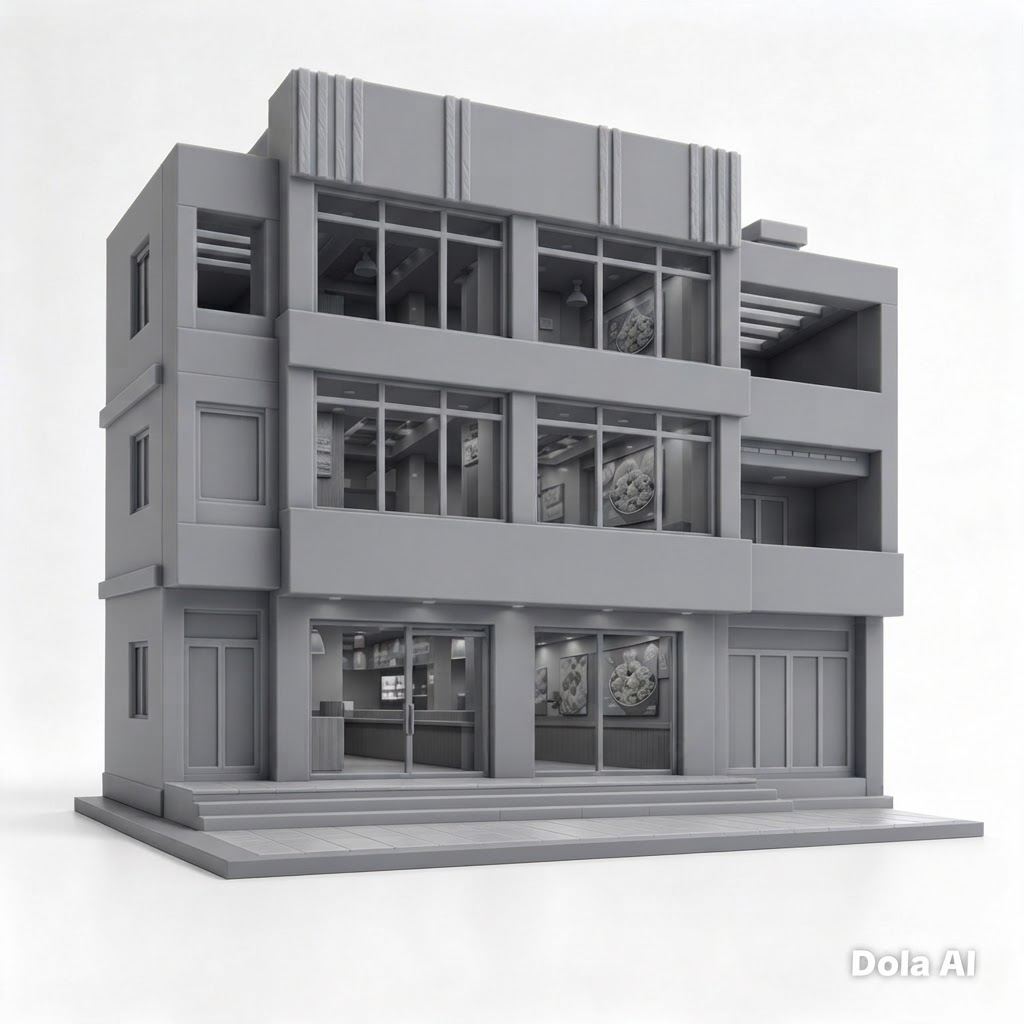 Modern Restaurant Model free 3D printable STL