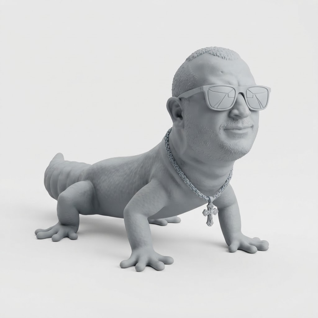 Gecko Man Figurine free 3D printable STL