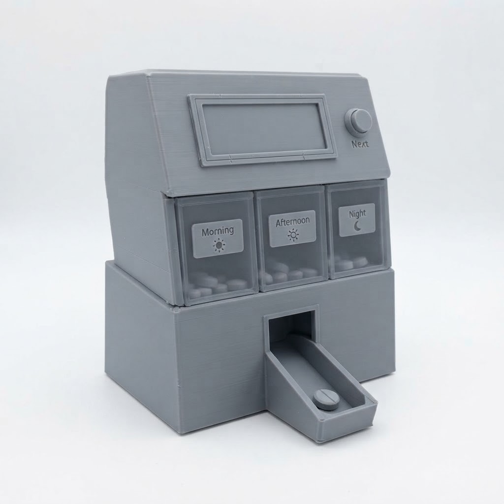 Automatic Pill Dispenser Model free 3D printable STL