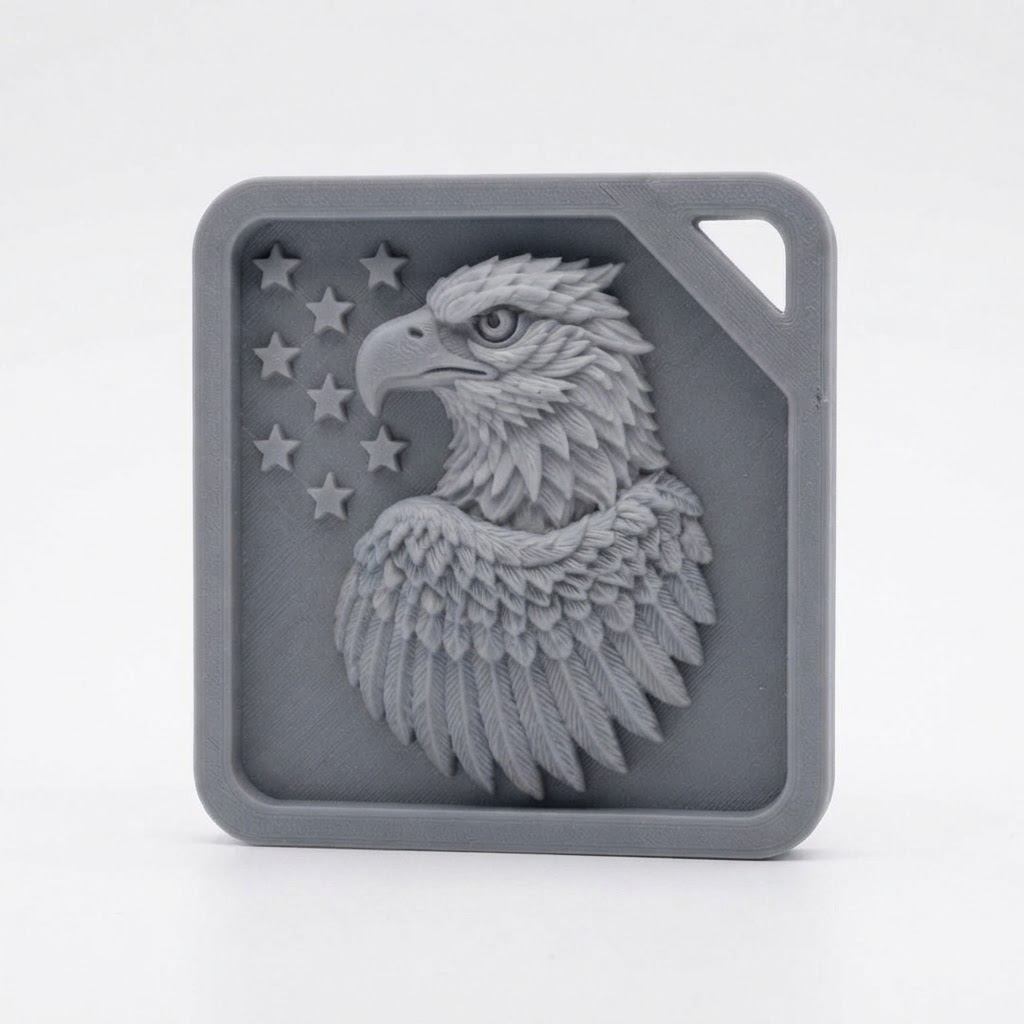 Bald Eagle Relief Plaque free 3D printable STL