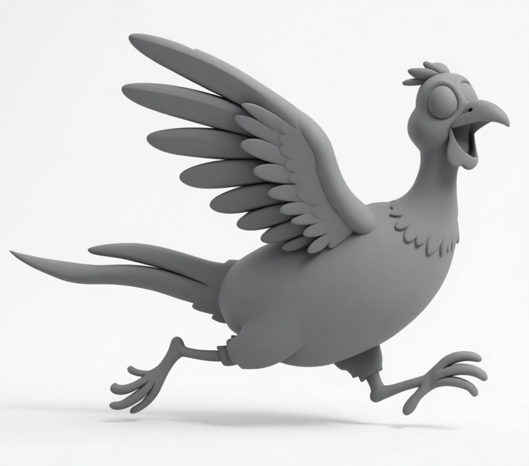 Cartoon Chicken Figurine free 3D printable STL