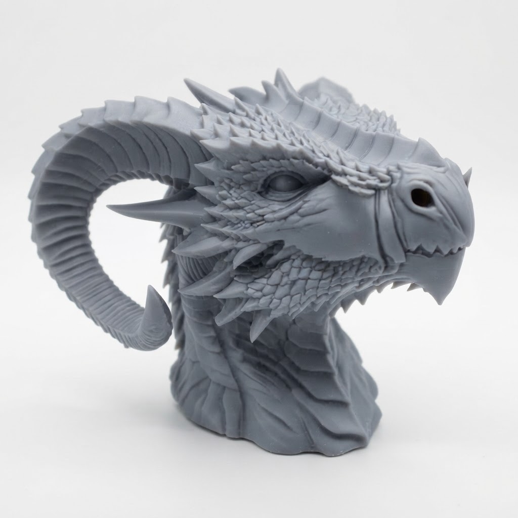 Dragon Head Bust free 3D printable STL