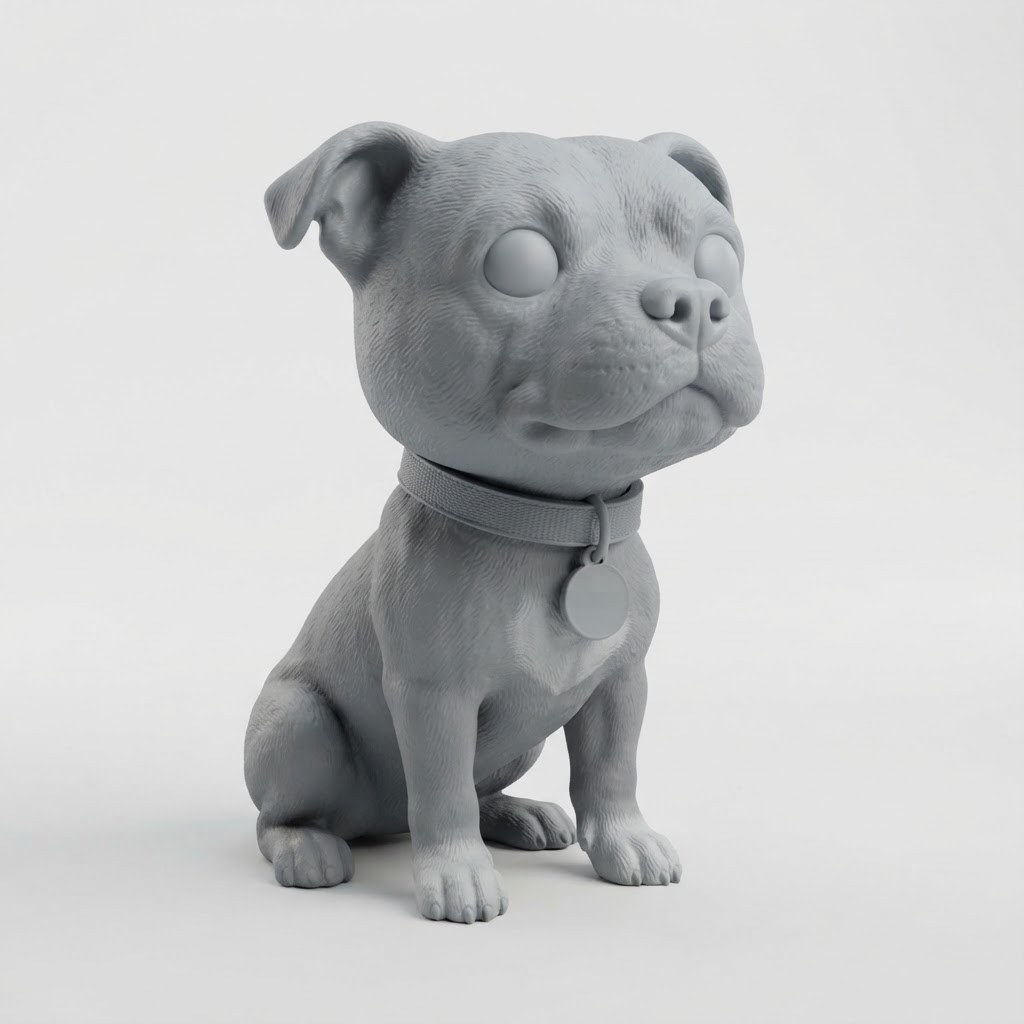 Staffordshire Bull Terrier Figurine free 3D printable STL