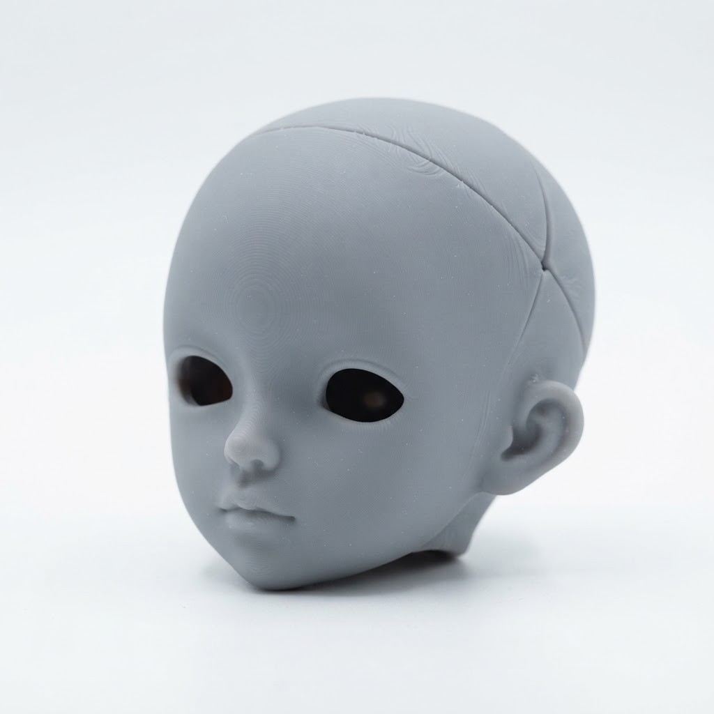 BJD Hollow Head Figurine free 3D printable STL