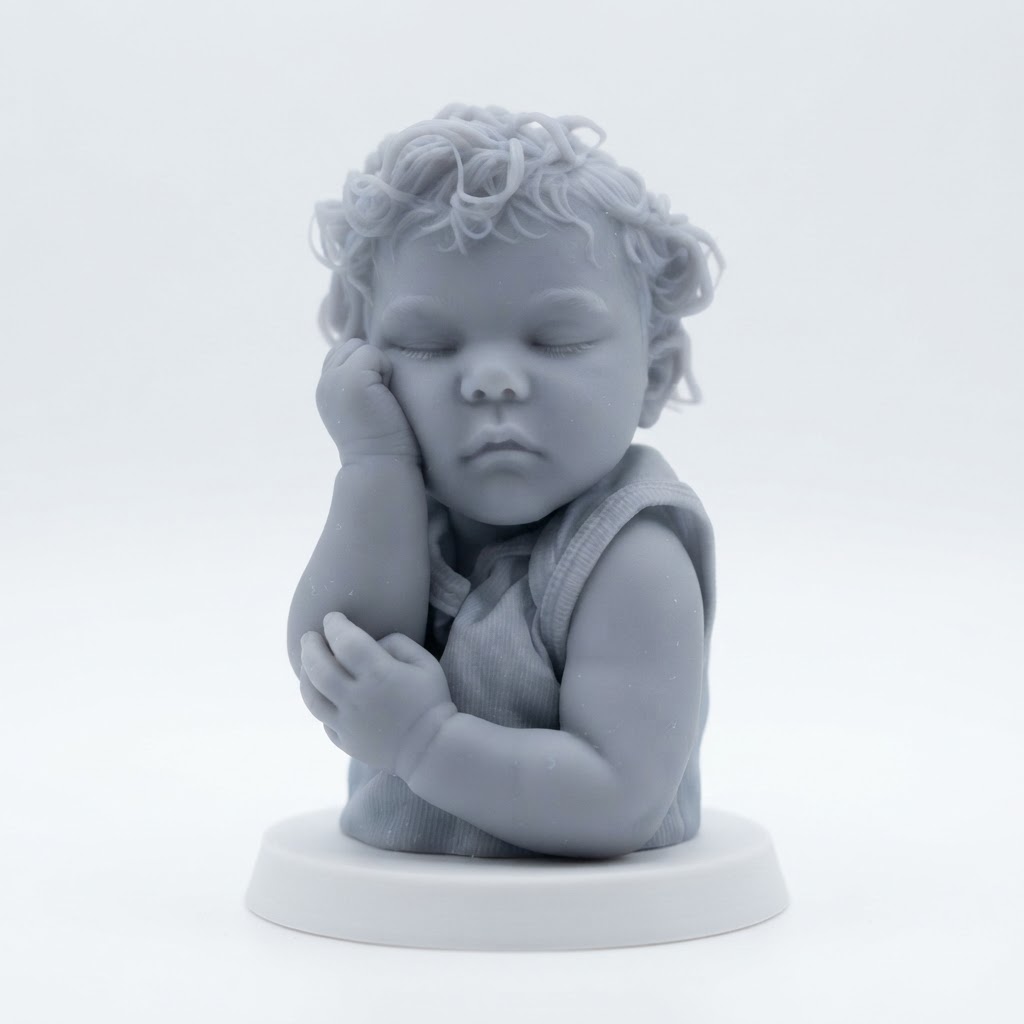 Sleeping Baby Boy Figurine free 3D printable STL