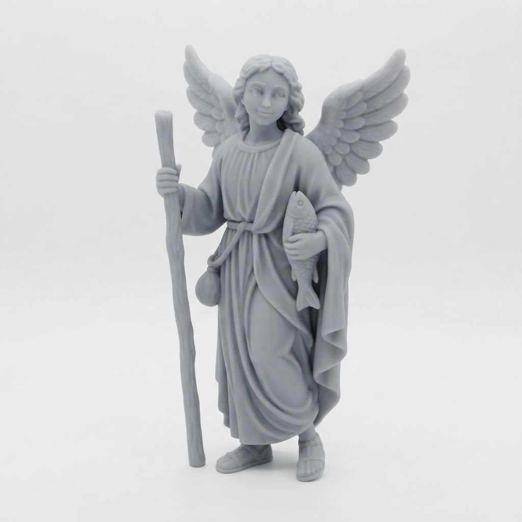 Angel with Fish Figurine free 3D printable STL