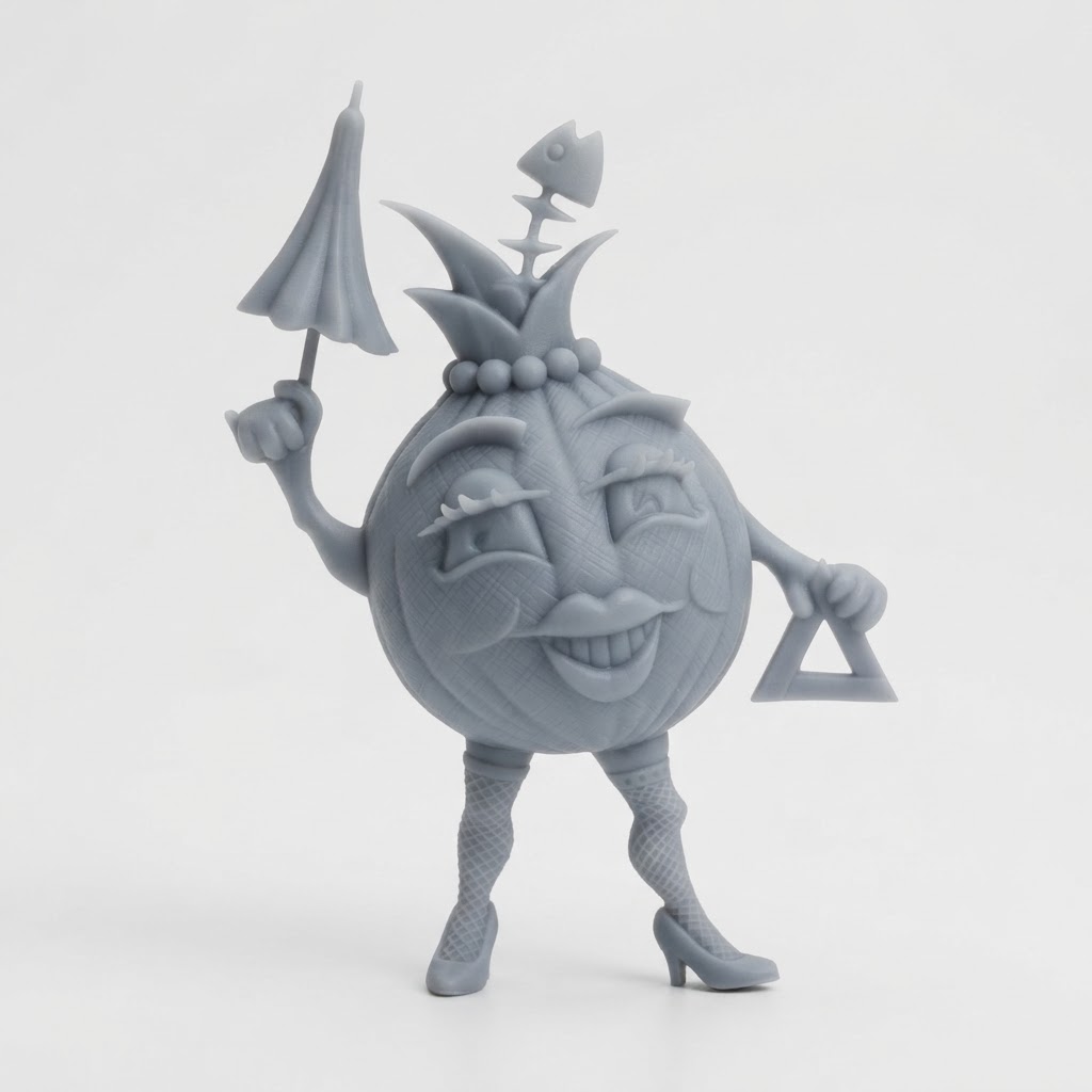 Stylized Animated Onion Figurine free 3D printable STL