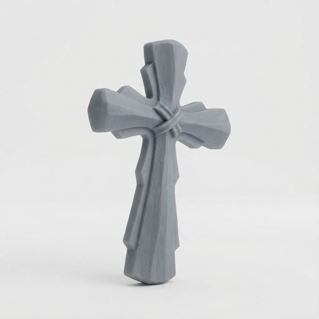 Wooden Cross Figurine free 3D printable STL