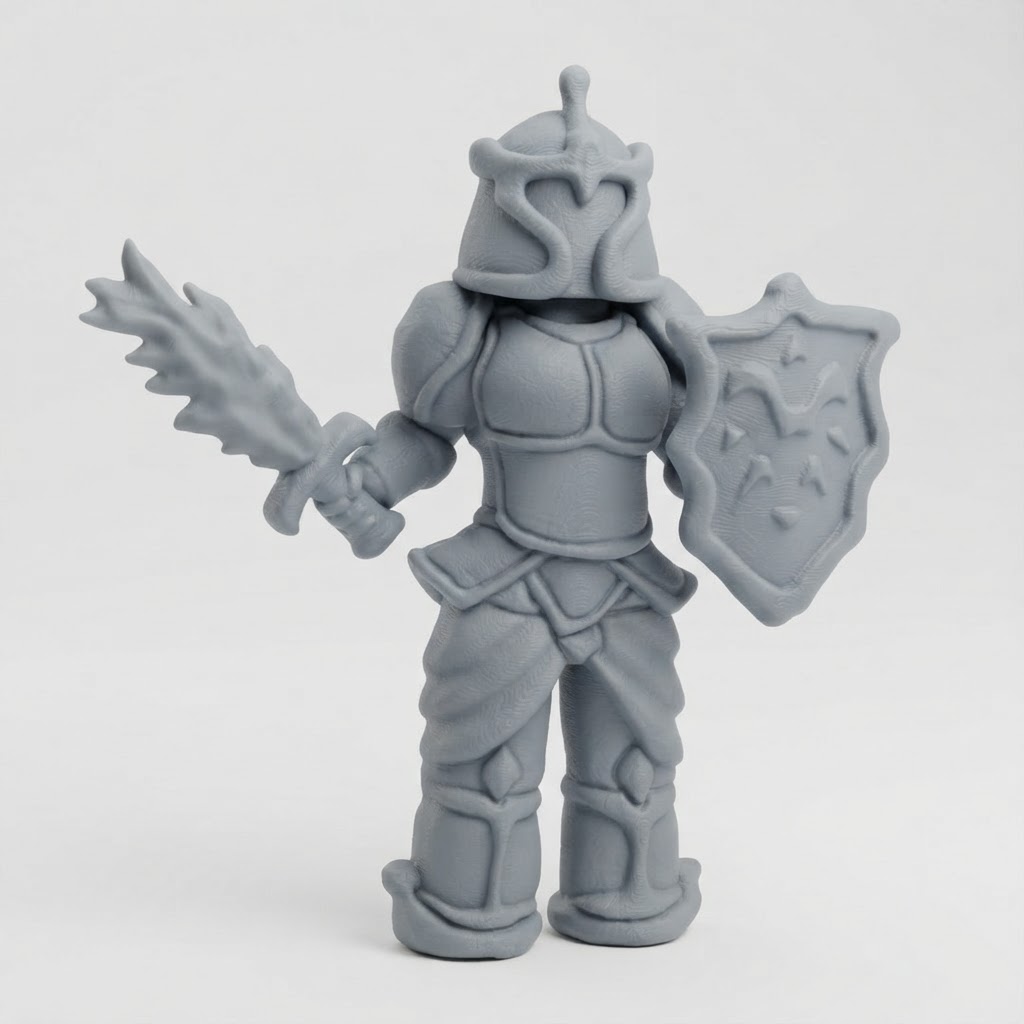 Stylized Knight Figurine free 3D printable STL
