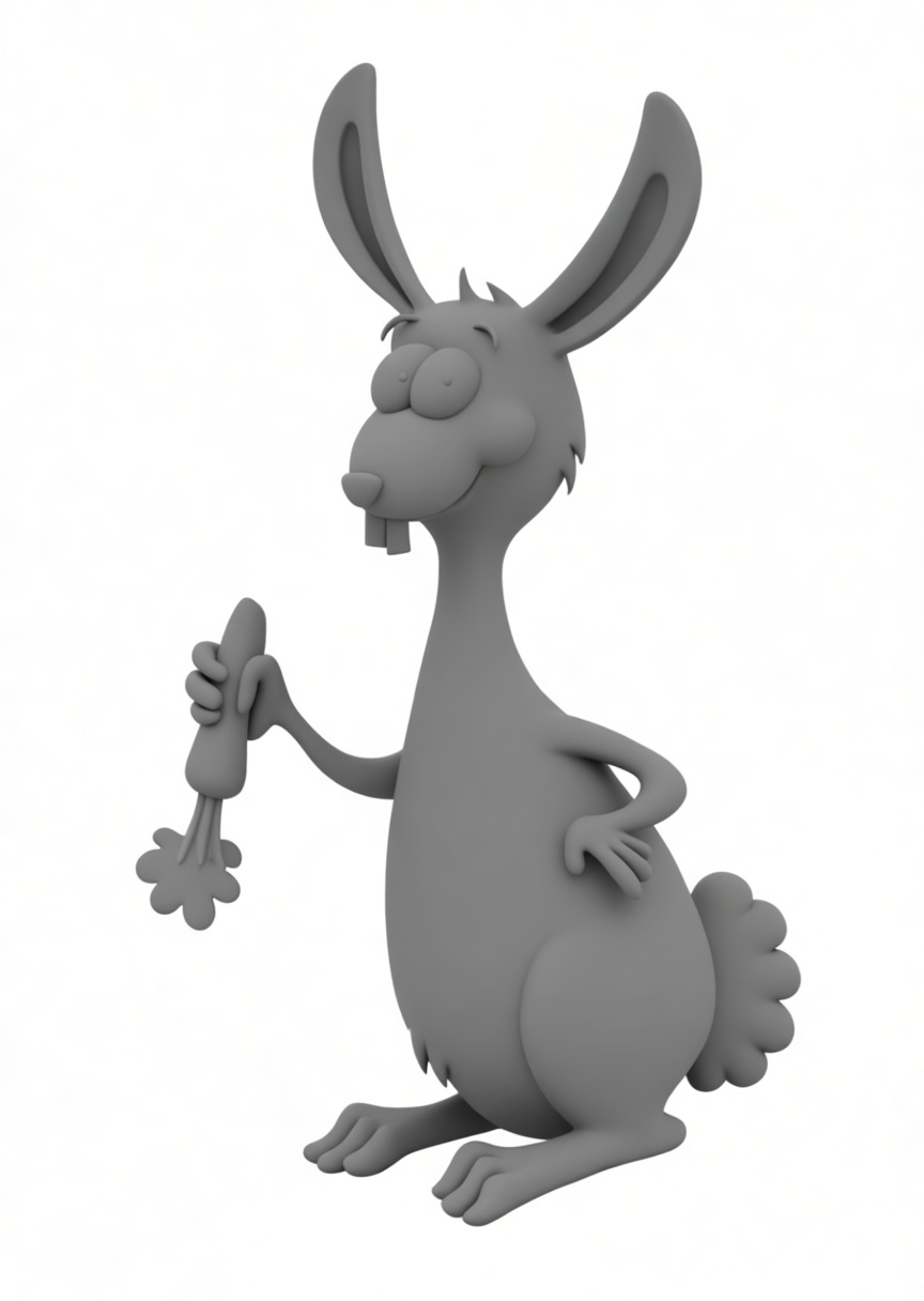 Cartoon Rabbit Figurine free 3D printable STL