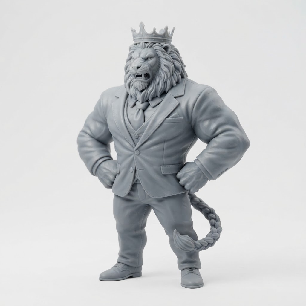 Lion King Businessman Figurine free 3D printable STL