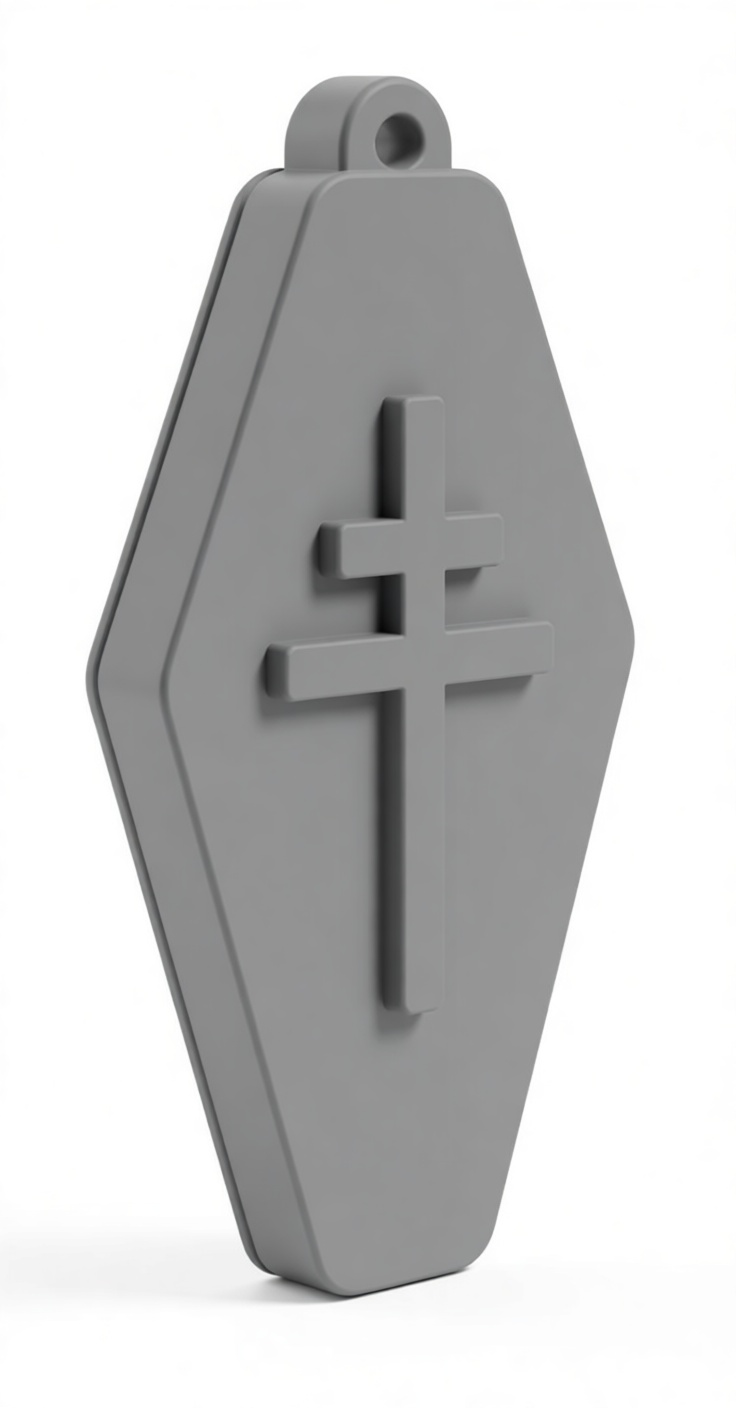 Lorraine Cross Keychain free 3D printable STL