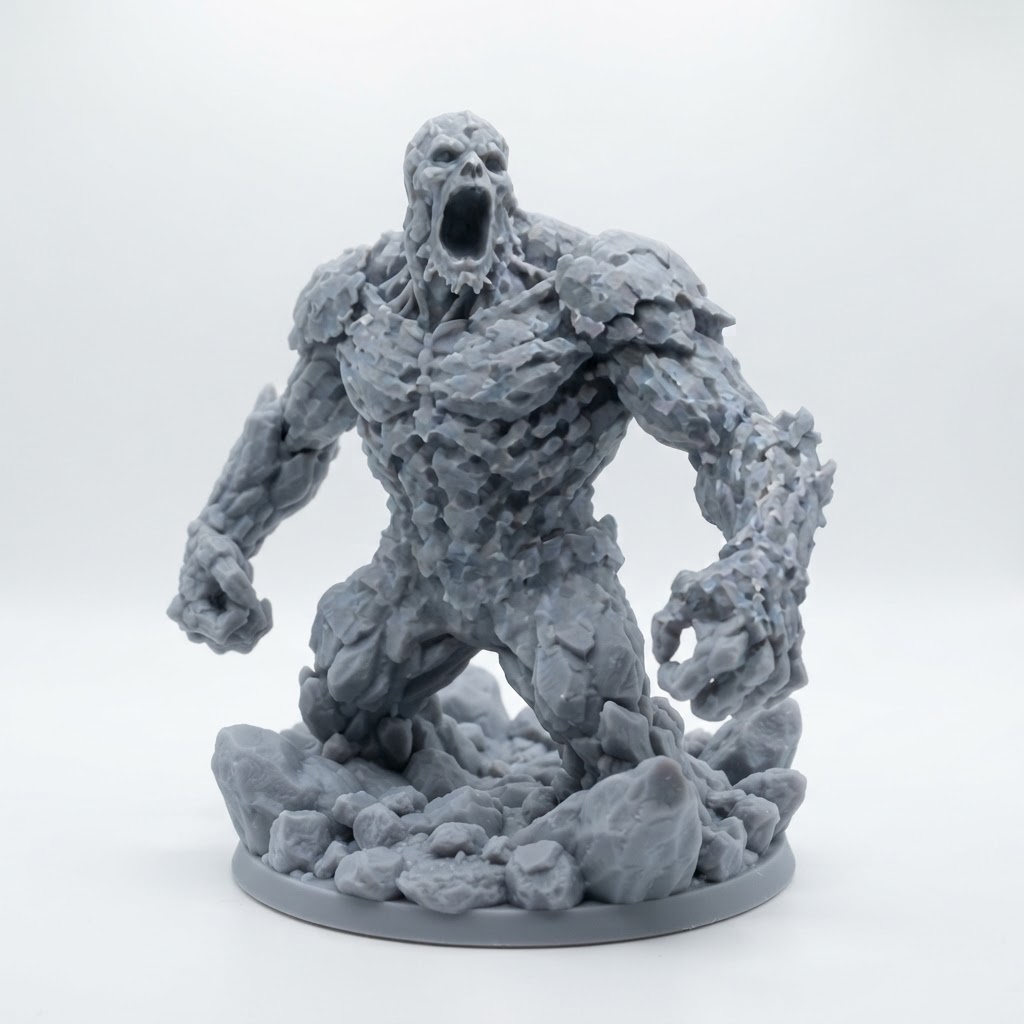 Comic Rock Monster Figurine free 3D printable STL