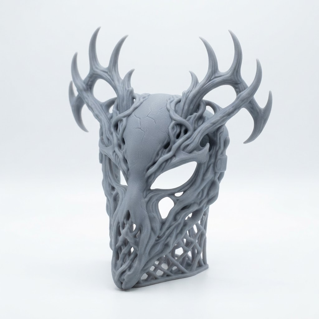 Deer Skull Antler Mask free 3D printable STL