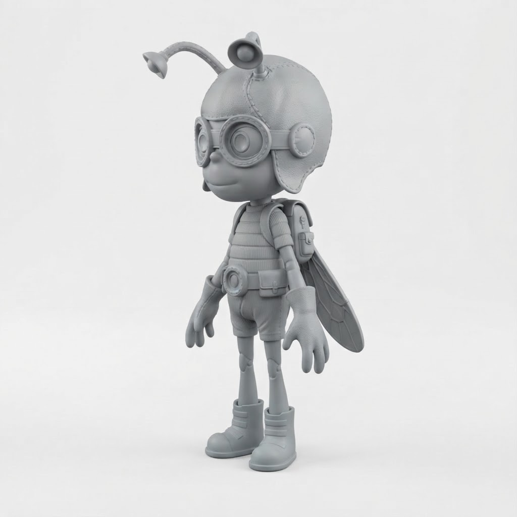 Anthropomorphic Bee Figurine free 3D printable STL