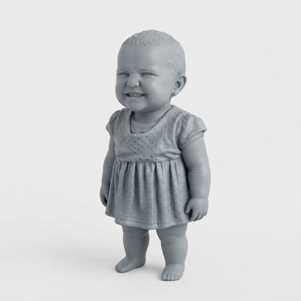 Toddler Girl Figurine free 3D printable STL