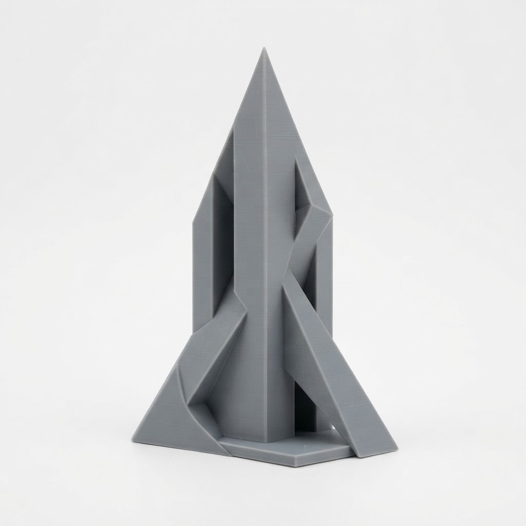 Geometric Triangular Tower Model free 3D printable STL