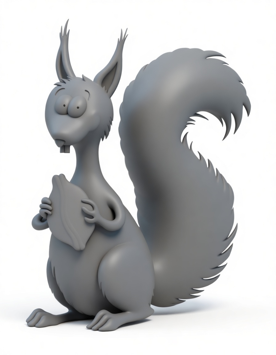 Cartoon Squirrel Figurine free 3D printable STL