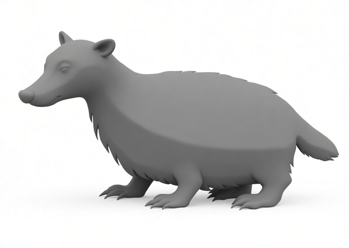 Honey Badger Figurine free 3D printable STL