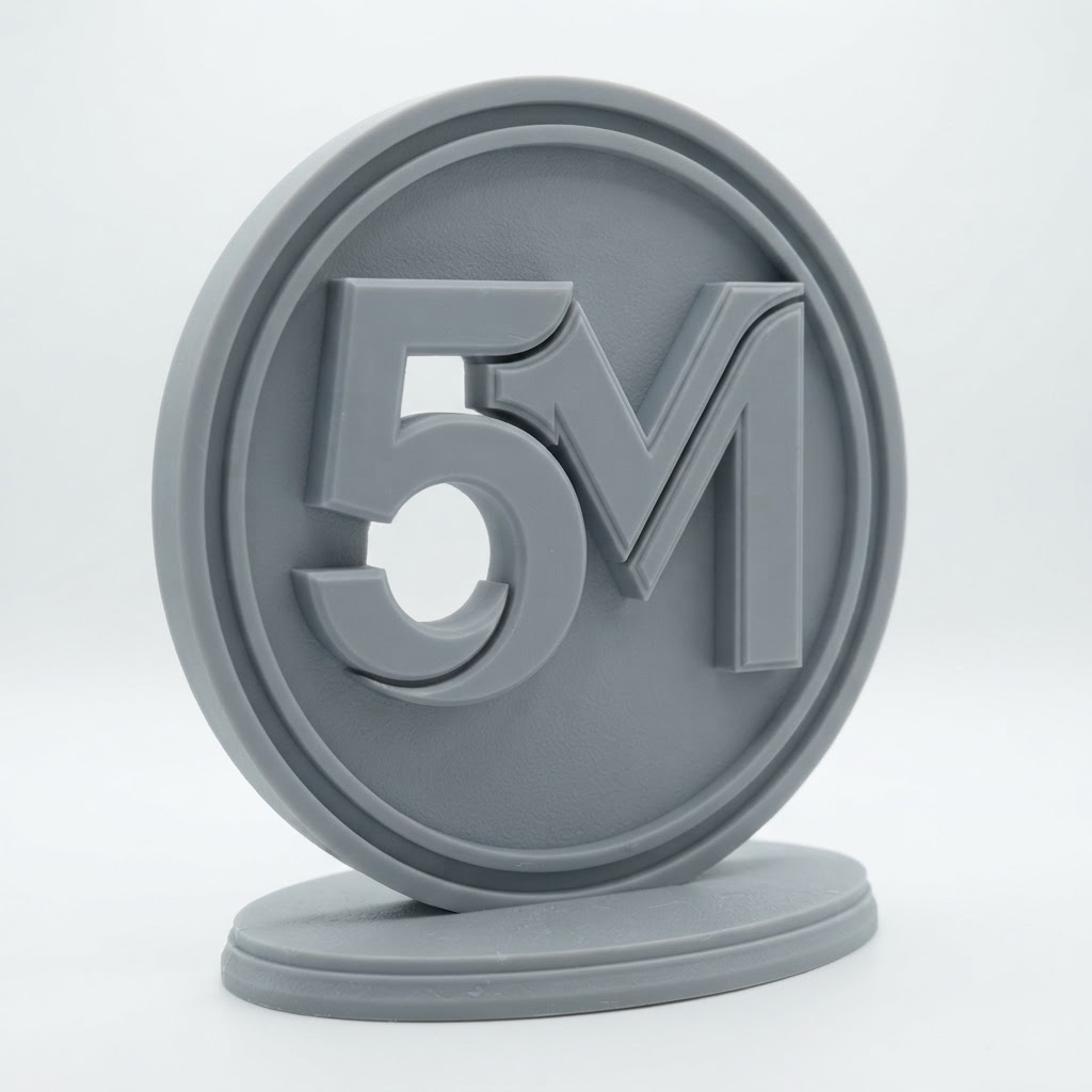 5M Logo Plaque free 3D printable STL