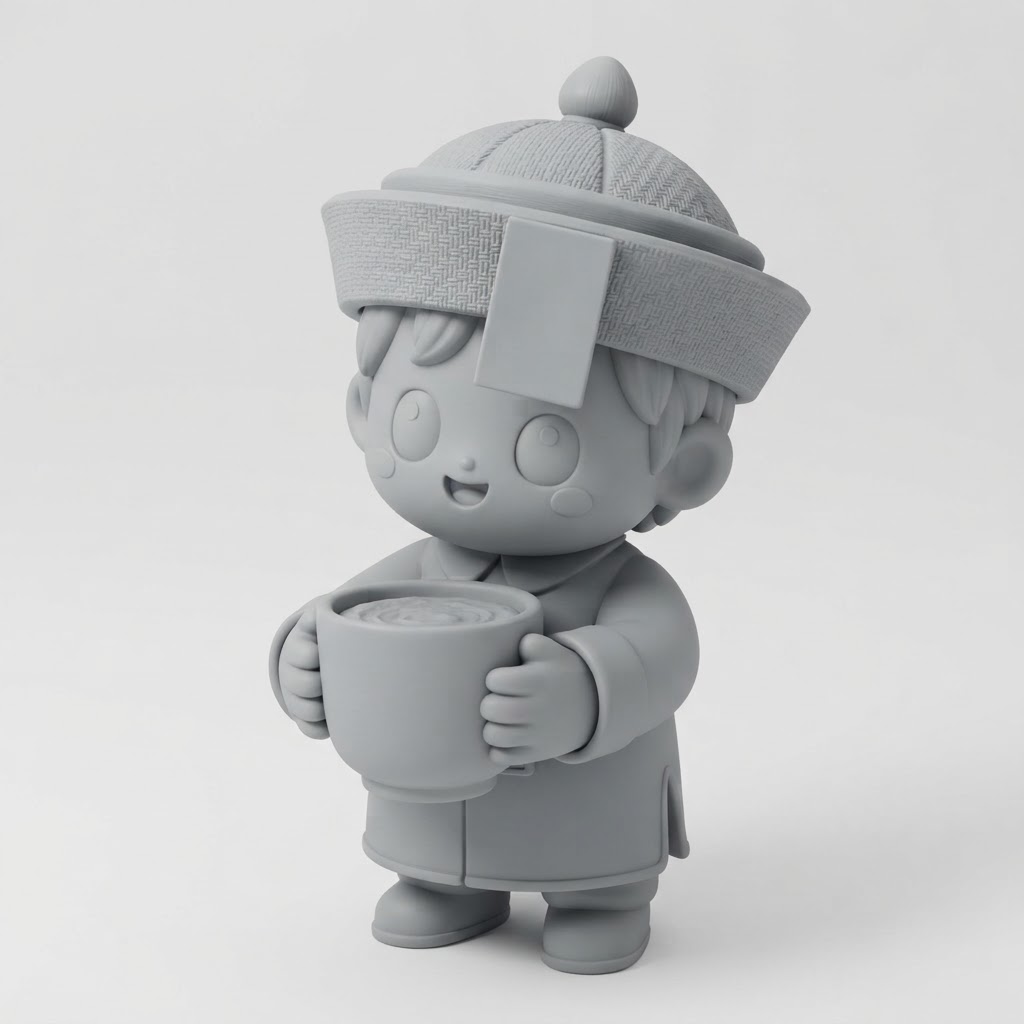 Matcha Cafe Boy Figurine free 3D printable STL
