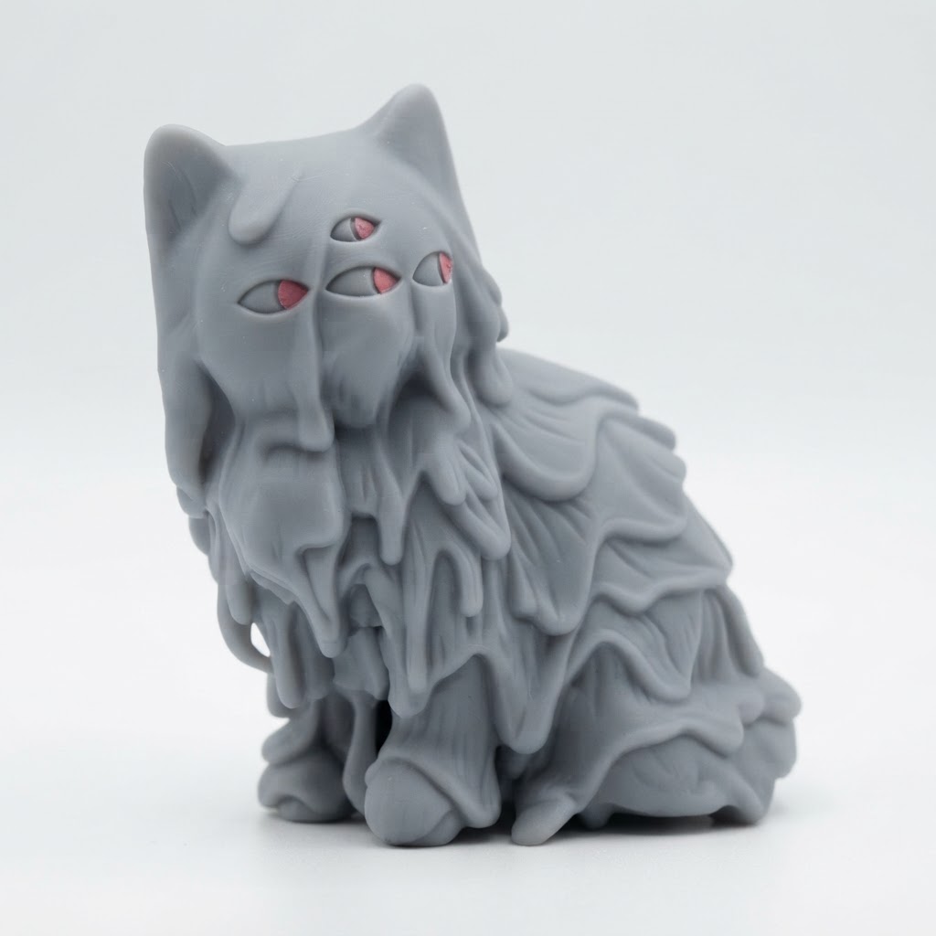 Stylised Cat Figurine free 3D printable STL