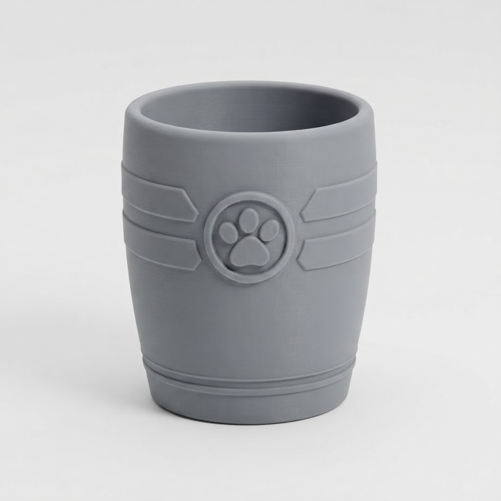 Paw Print Cup free 3D printable STL