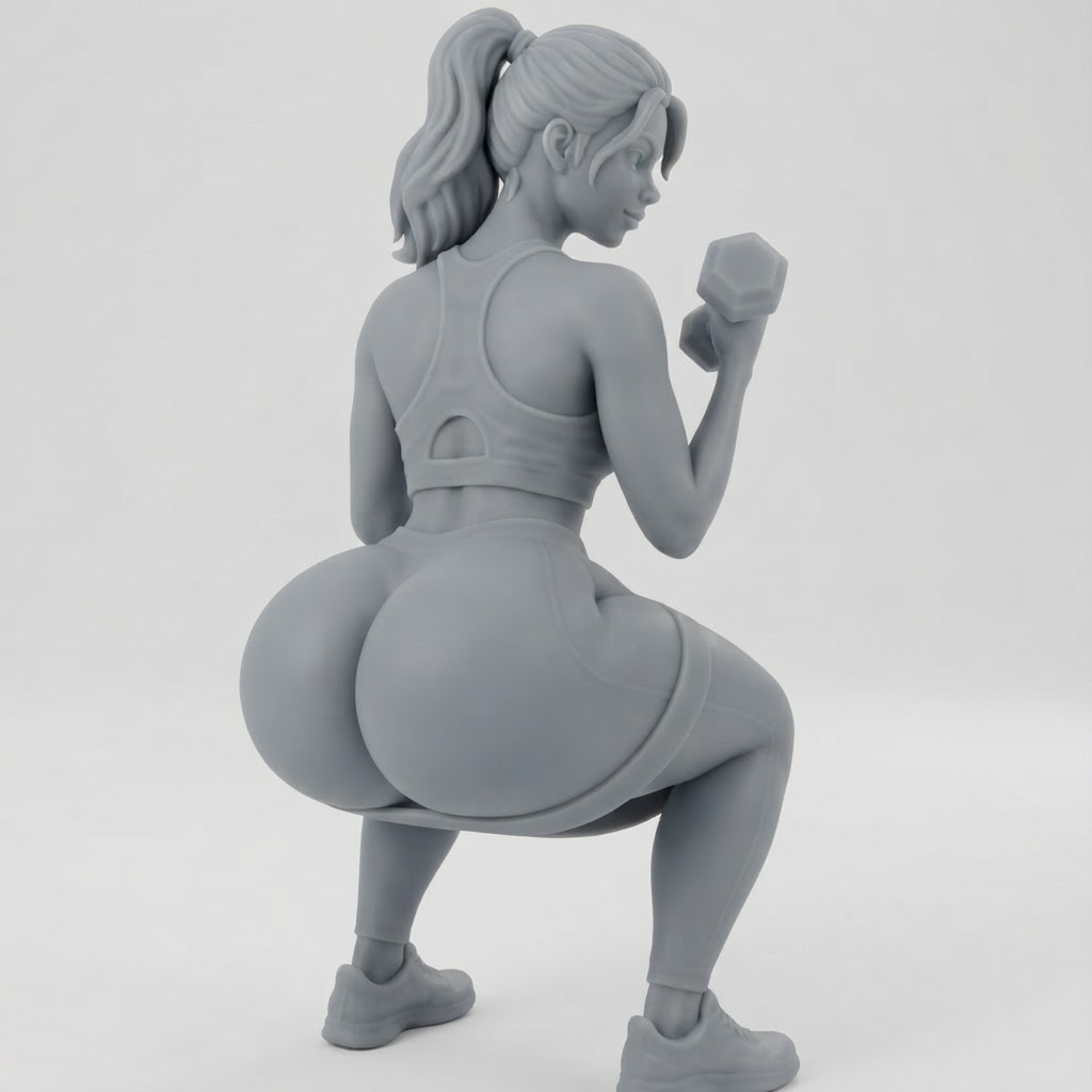 Athletic Woman Figurine free 3D printable STL