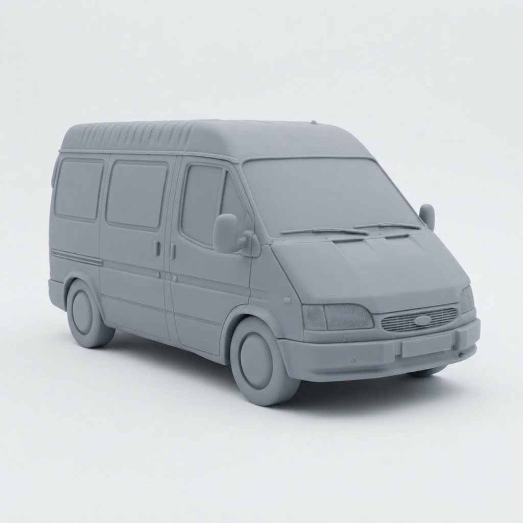 Ford Transit Van Model free 3D printable STL