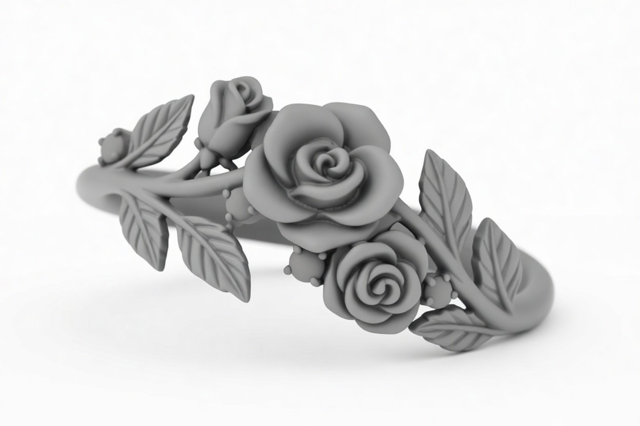 Rose Ring Model free 3D printable STL