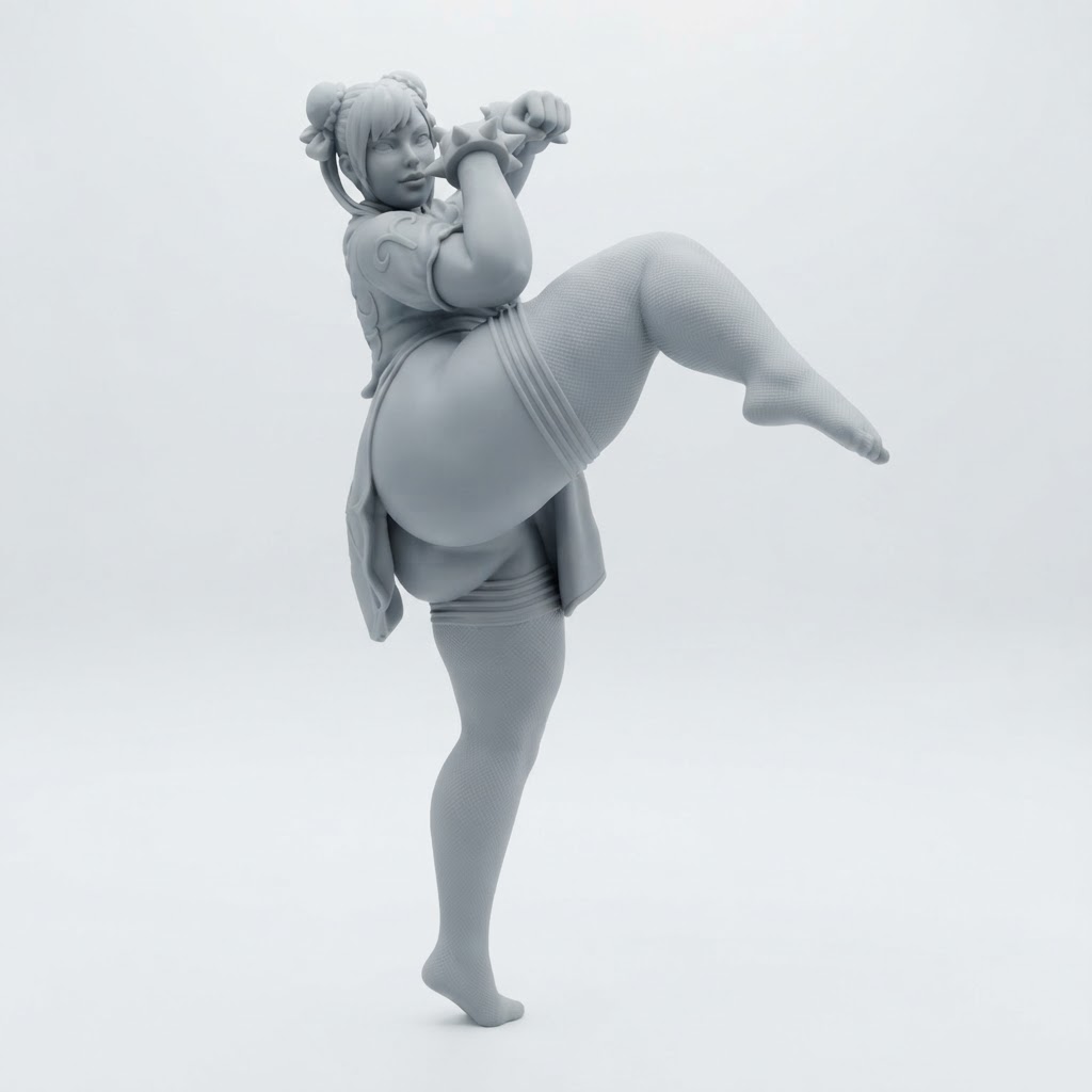 Chun-Li Animated Figurine free 3D printable STL