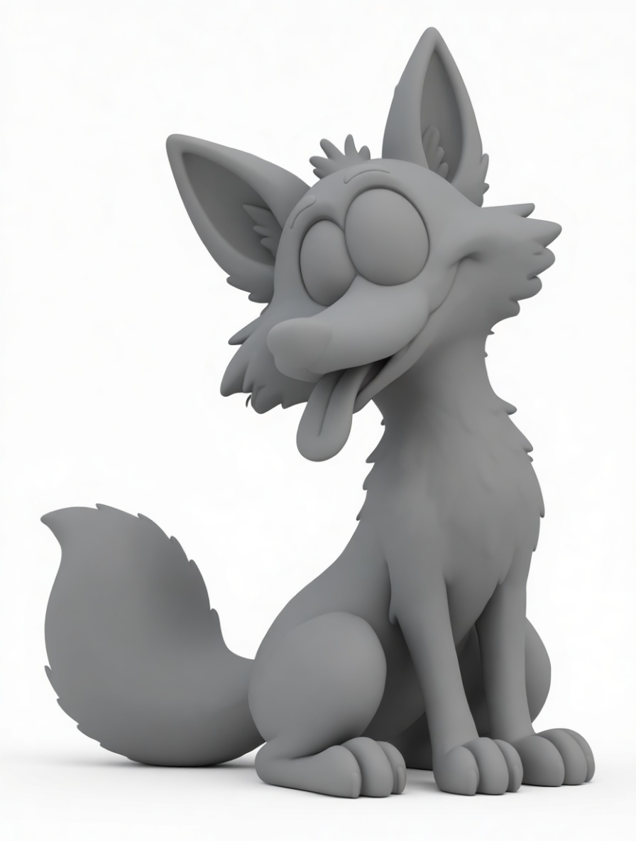 Cartoon Fox Figurine free 3D printable STL