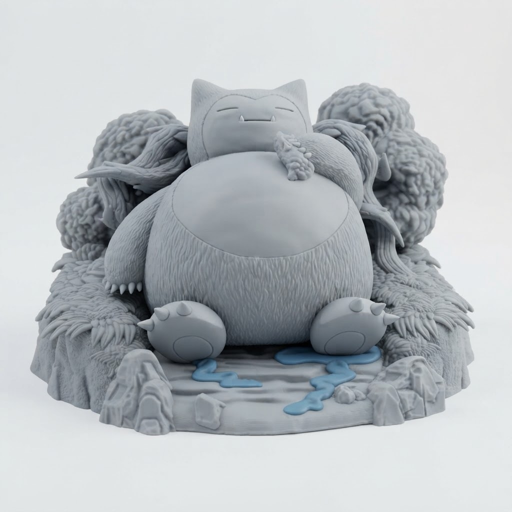 Snorlax Figurine free 3D printable STL