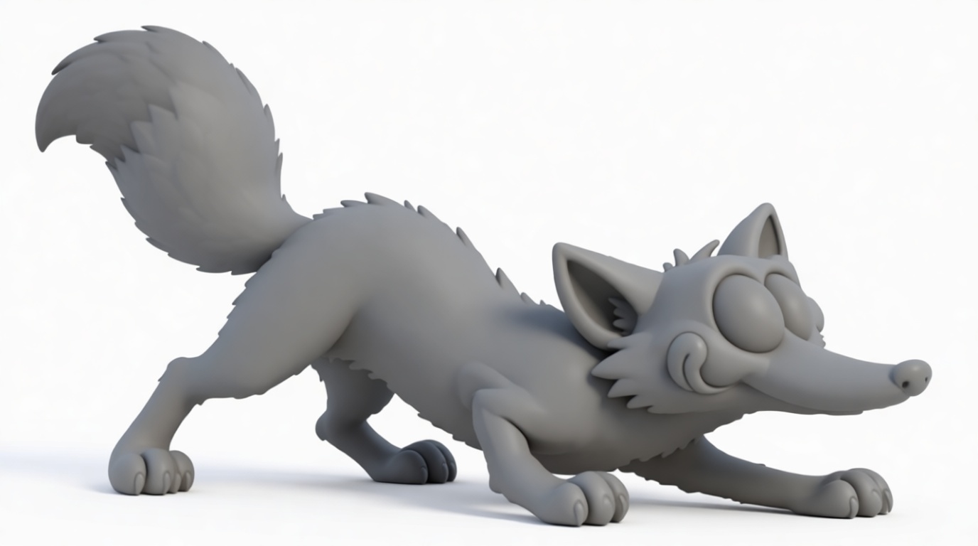 Cartoon Fox Figurine free 3D printable STL