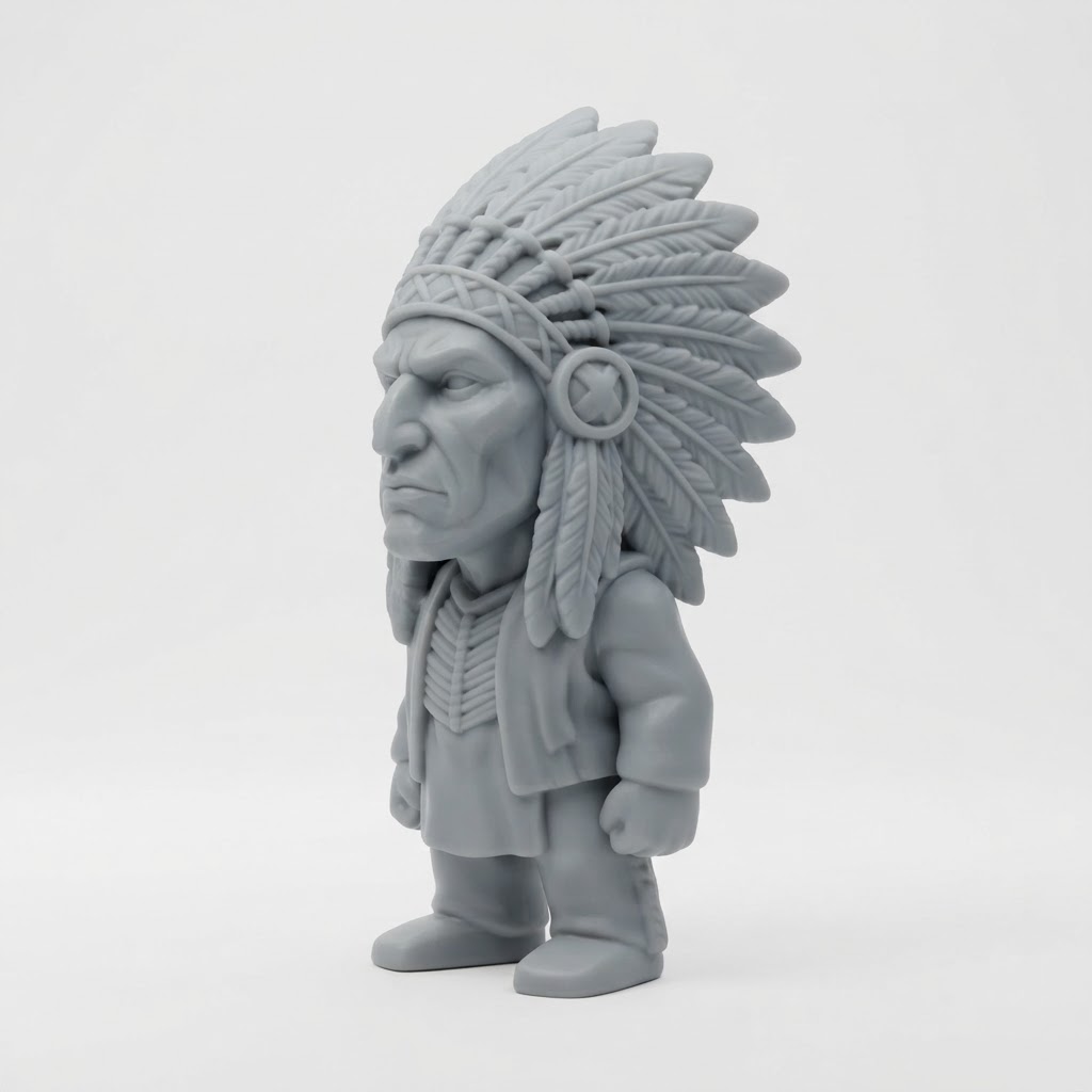 Native American Chief Figurine free 3D printable STL