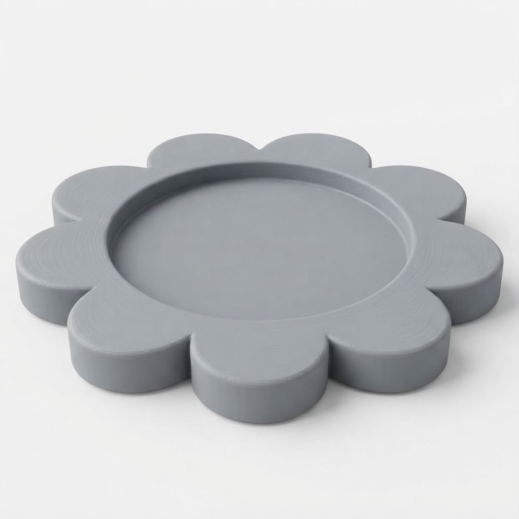 Flower Plate Model free 3D printable STL