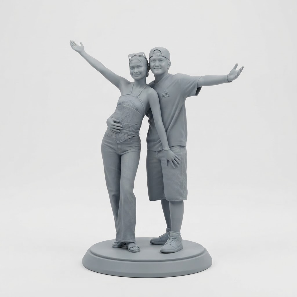 Couple Hugging Figurine free 3D printable STL