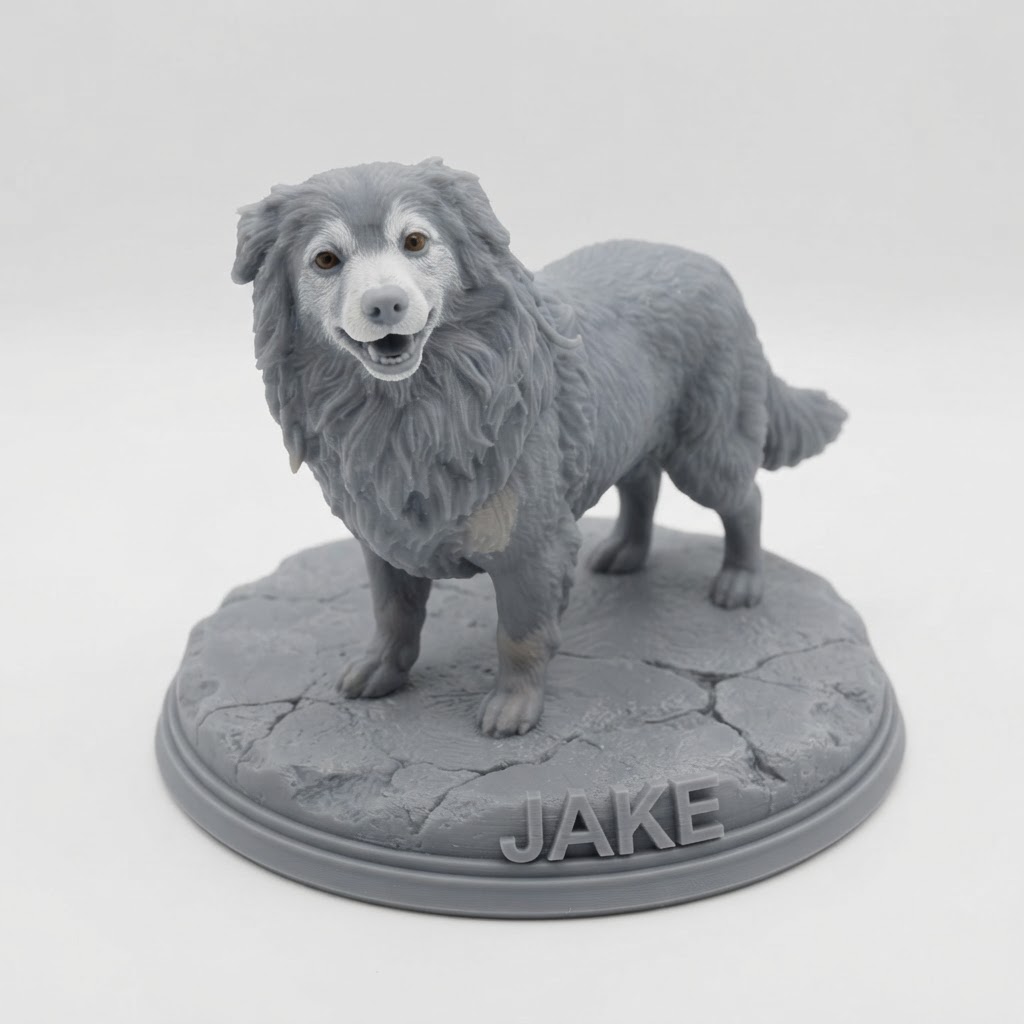 Cartoon Australian Shepherd Figurine free 3D printable STL