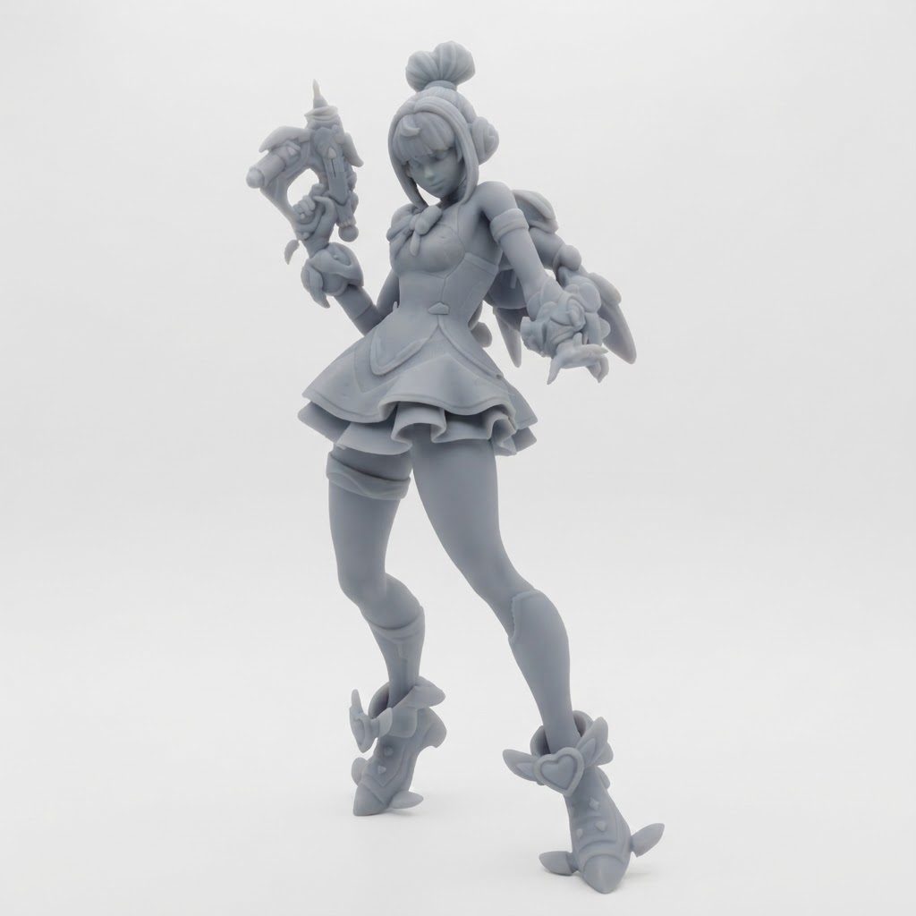 Stylised Animated Girl Figurine free 3D printable STL