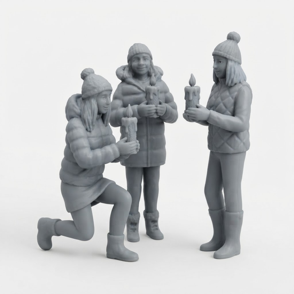 Lemax Candle Lighting Figurines free 3D printable STL
