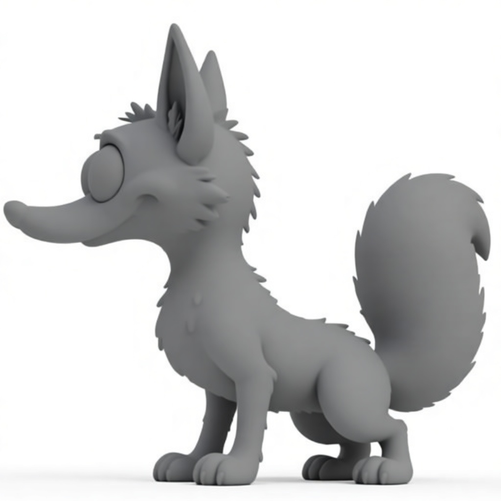 Cartoon Fox Figurine free 3D printable STL