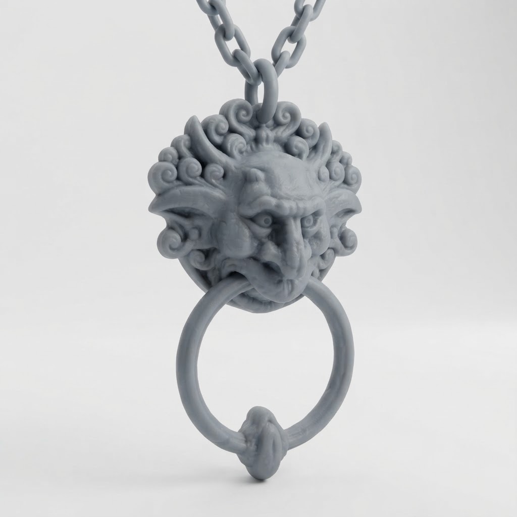 Grotesque Face Pendant free 3D printable STL