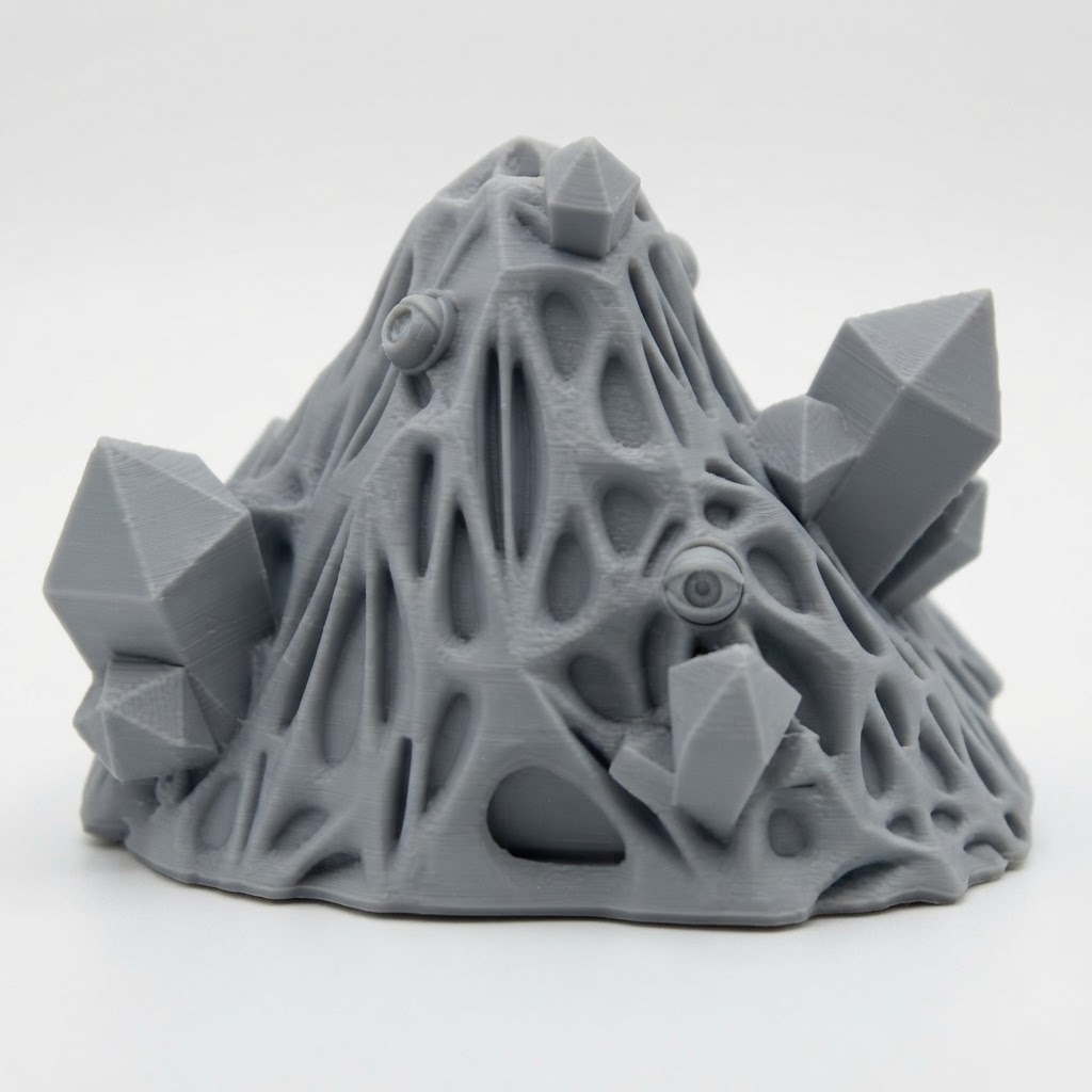 Abstract Crystal Rock Sculpture free 3D printable STL