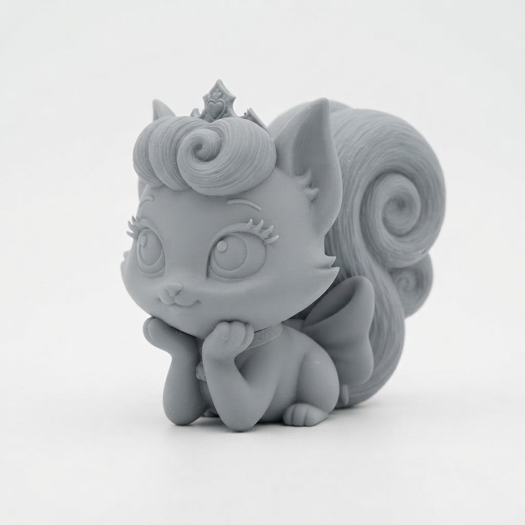 Cute Cat Princess Figurine free 3D printable STL
