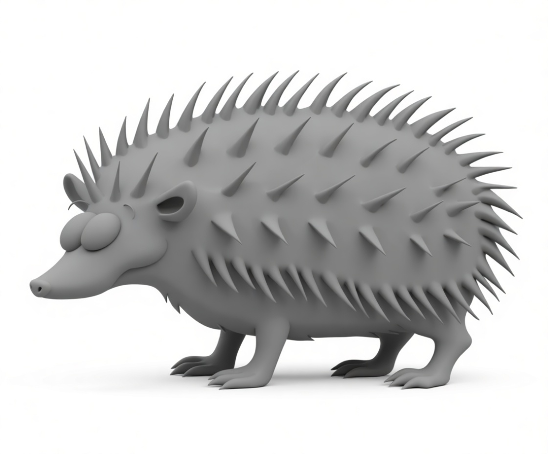Stylized Hedgehog Figurine free 3D printable STL