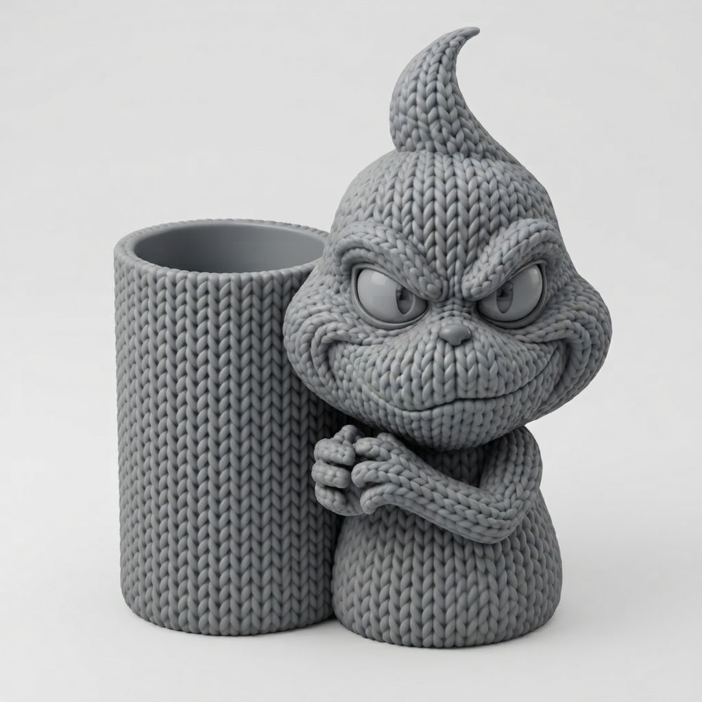 Grinch Knitted Figurine free 3D printable STL
