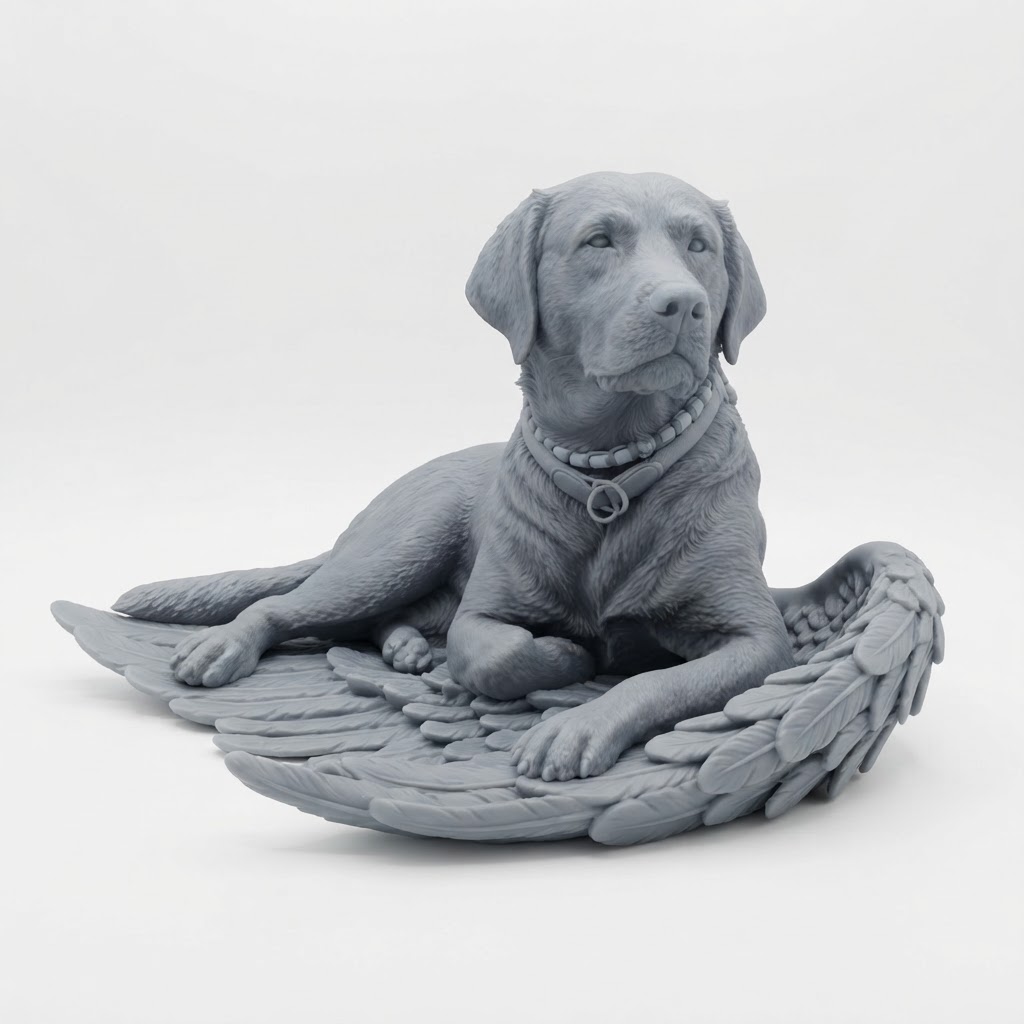 Labrador Angel Figurine free 3D printable STL