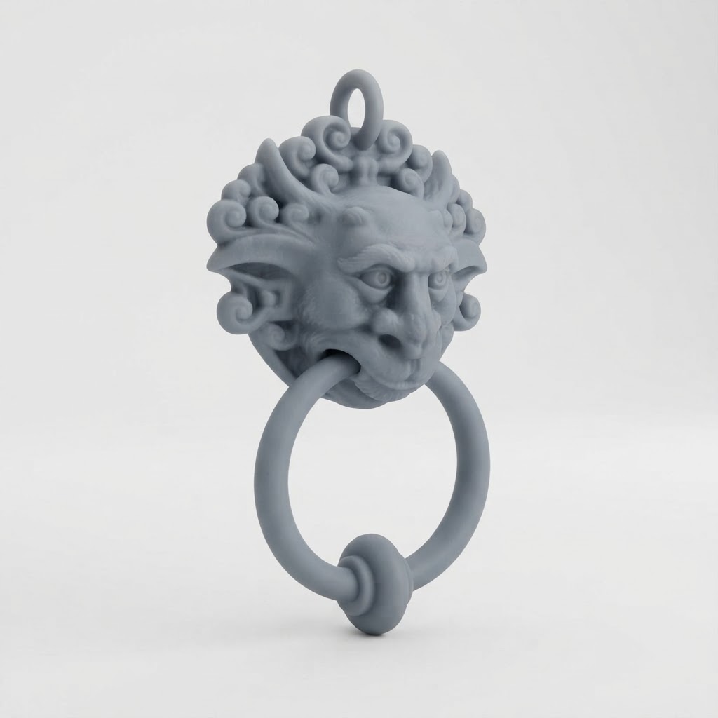 Grotesque Face Pendant free 3D printable STL