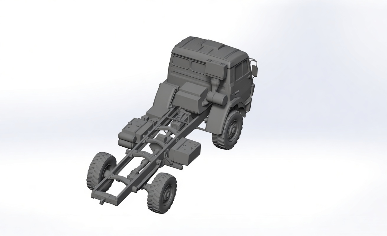 Kamaz 43502 Model Truck free 3D printable STL