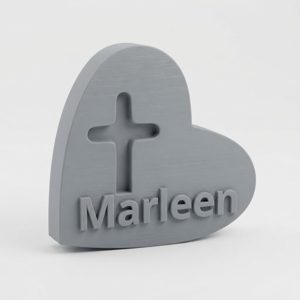 Marleen Heart Plaque free 3D printable STL